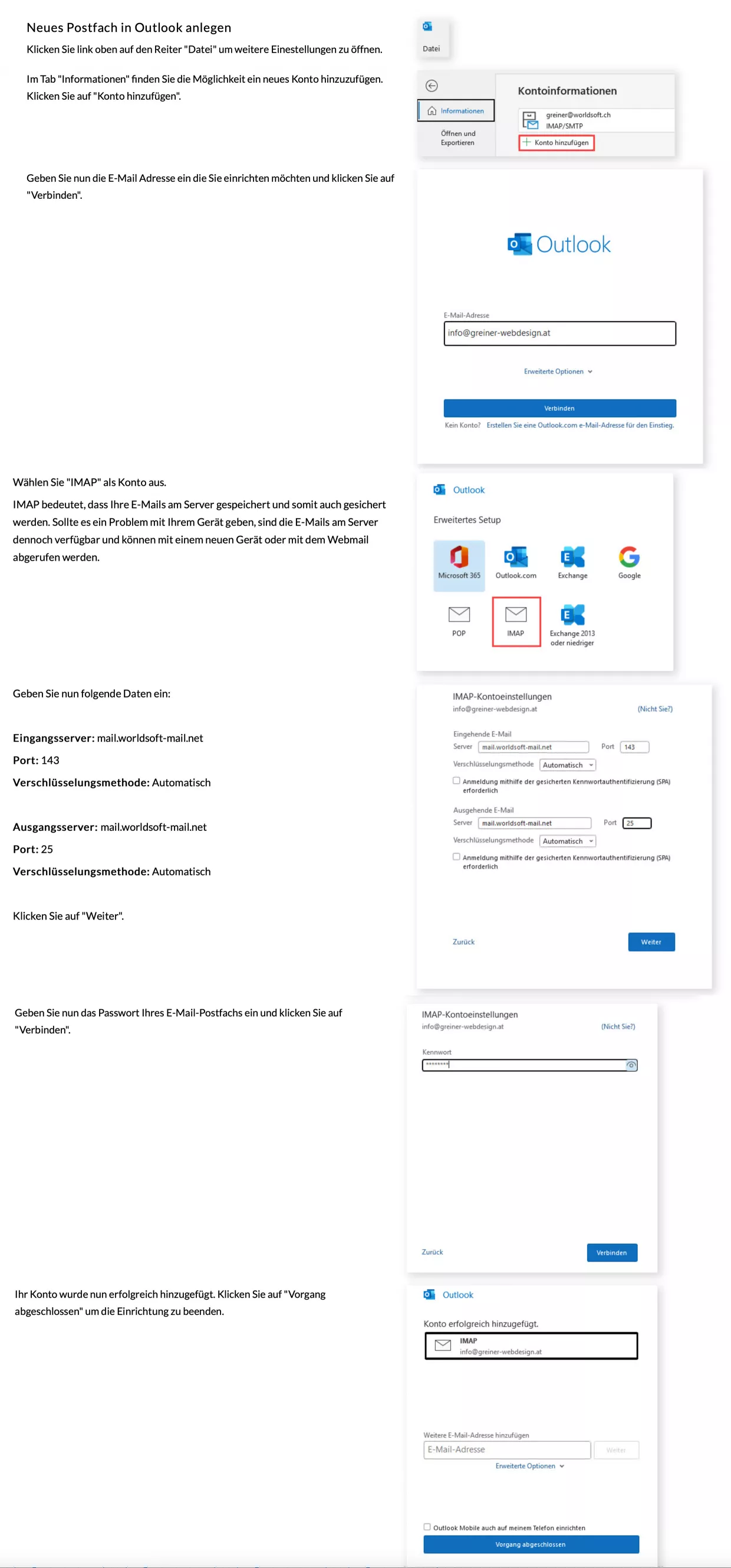 Mail Einstellung Outlook